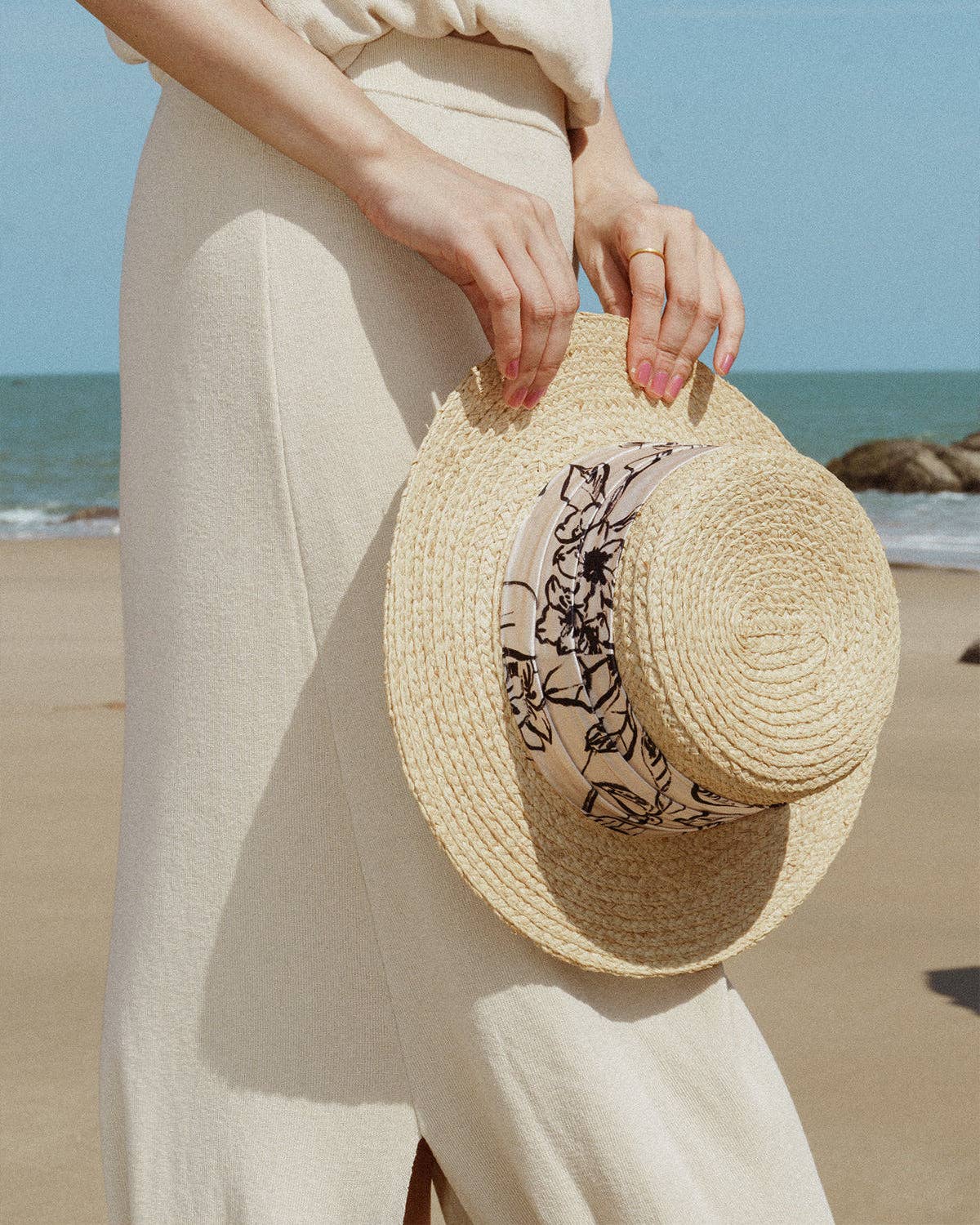 Island Sun Hat with Ribbon Band