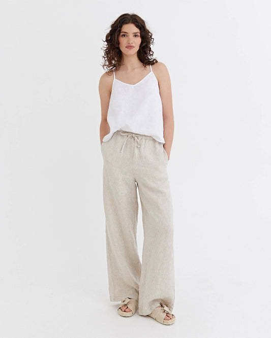 Linen Pants PEMBA in Natural melange