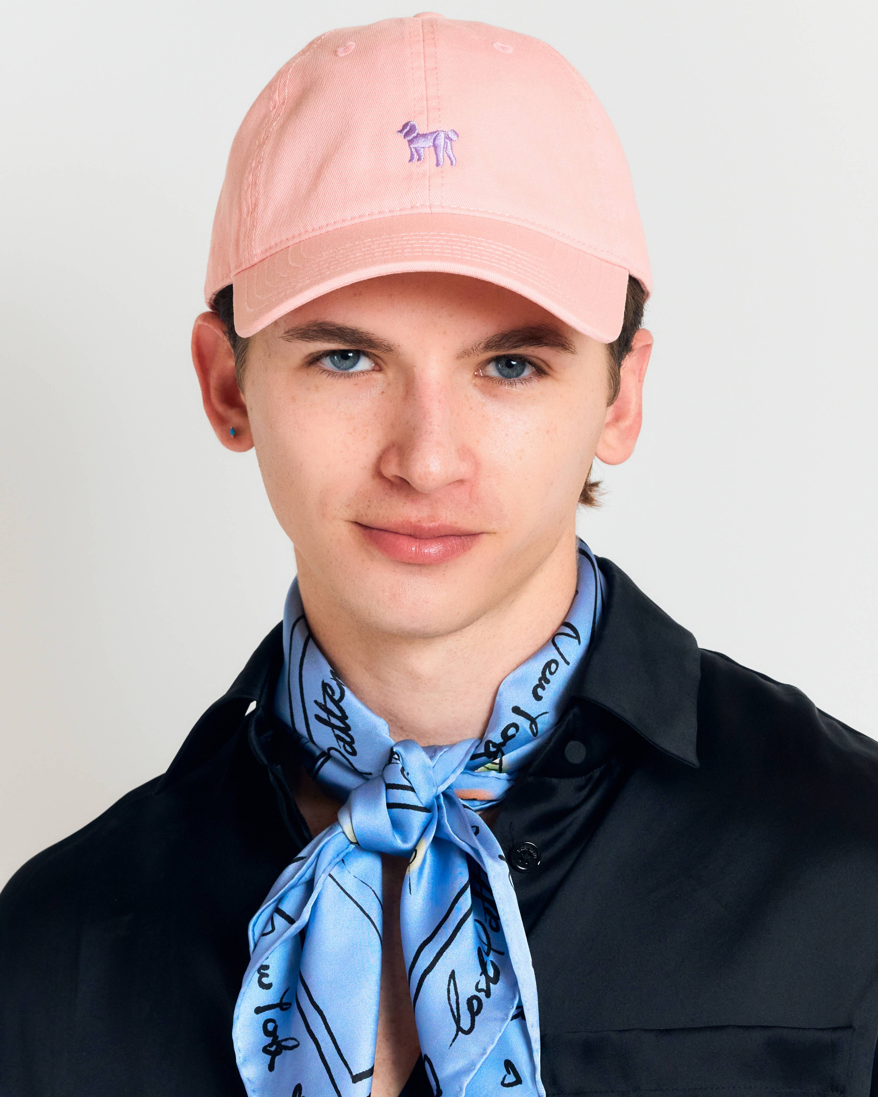 "New York in Sketches" Silk Scarf - Blue
