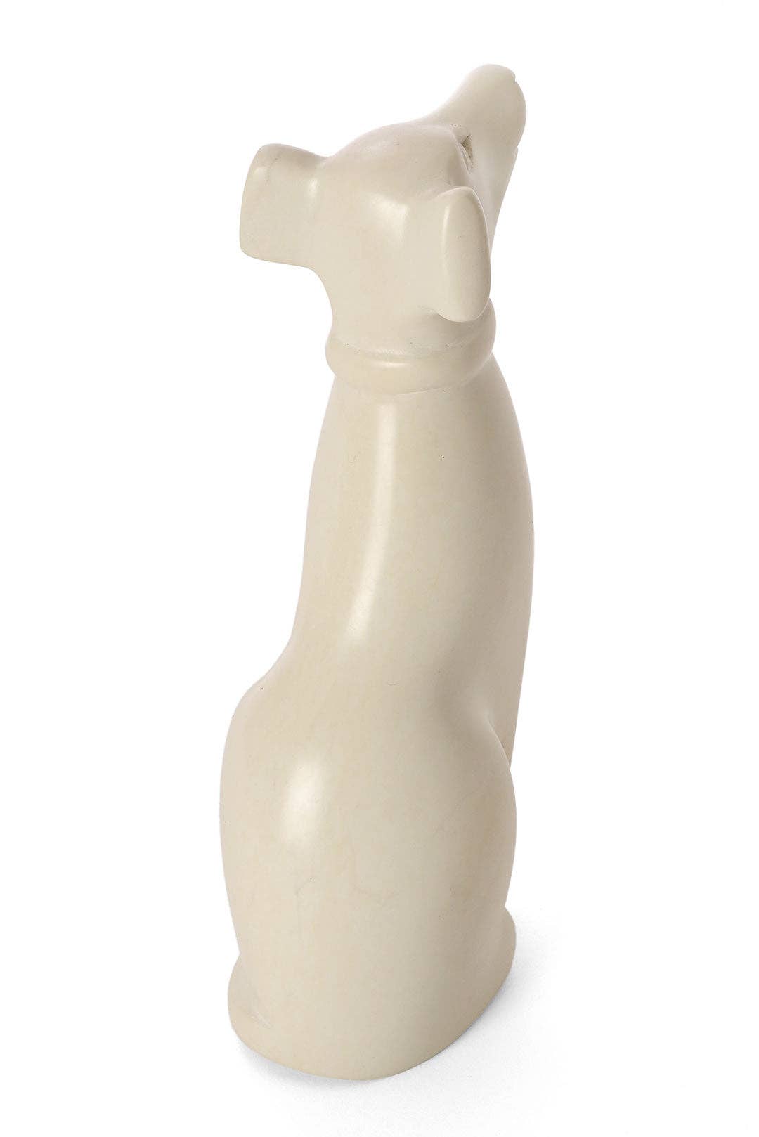 Large All Natural Soapstone Dog Sculpture