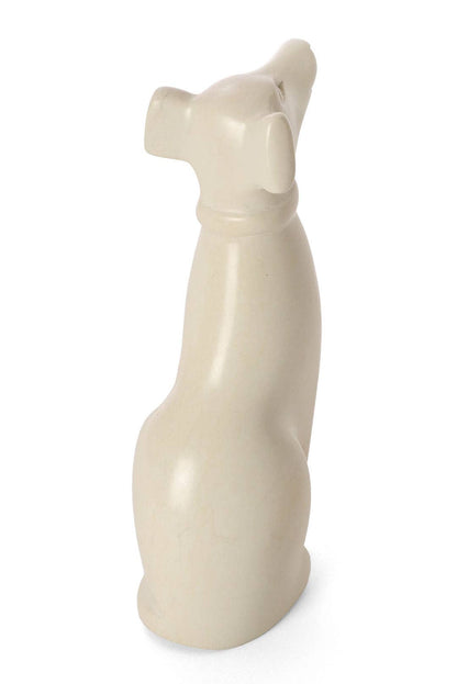 Large All Natural Soapstone Dog Sculpture