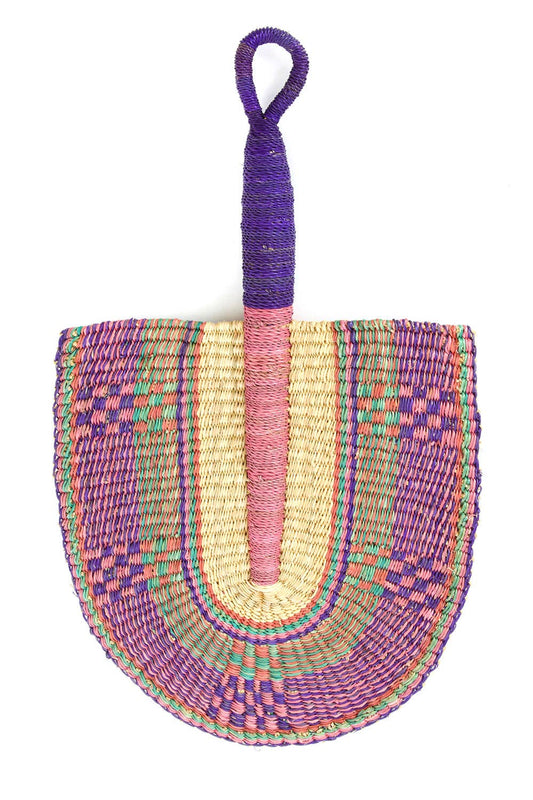 Berry Basket Elephant Grass African Hand Fan