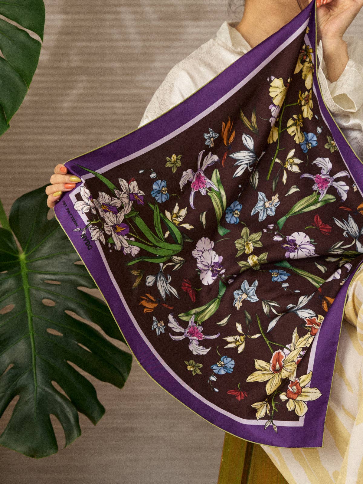 "Orchid Symphony" Silk Wrap