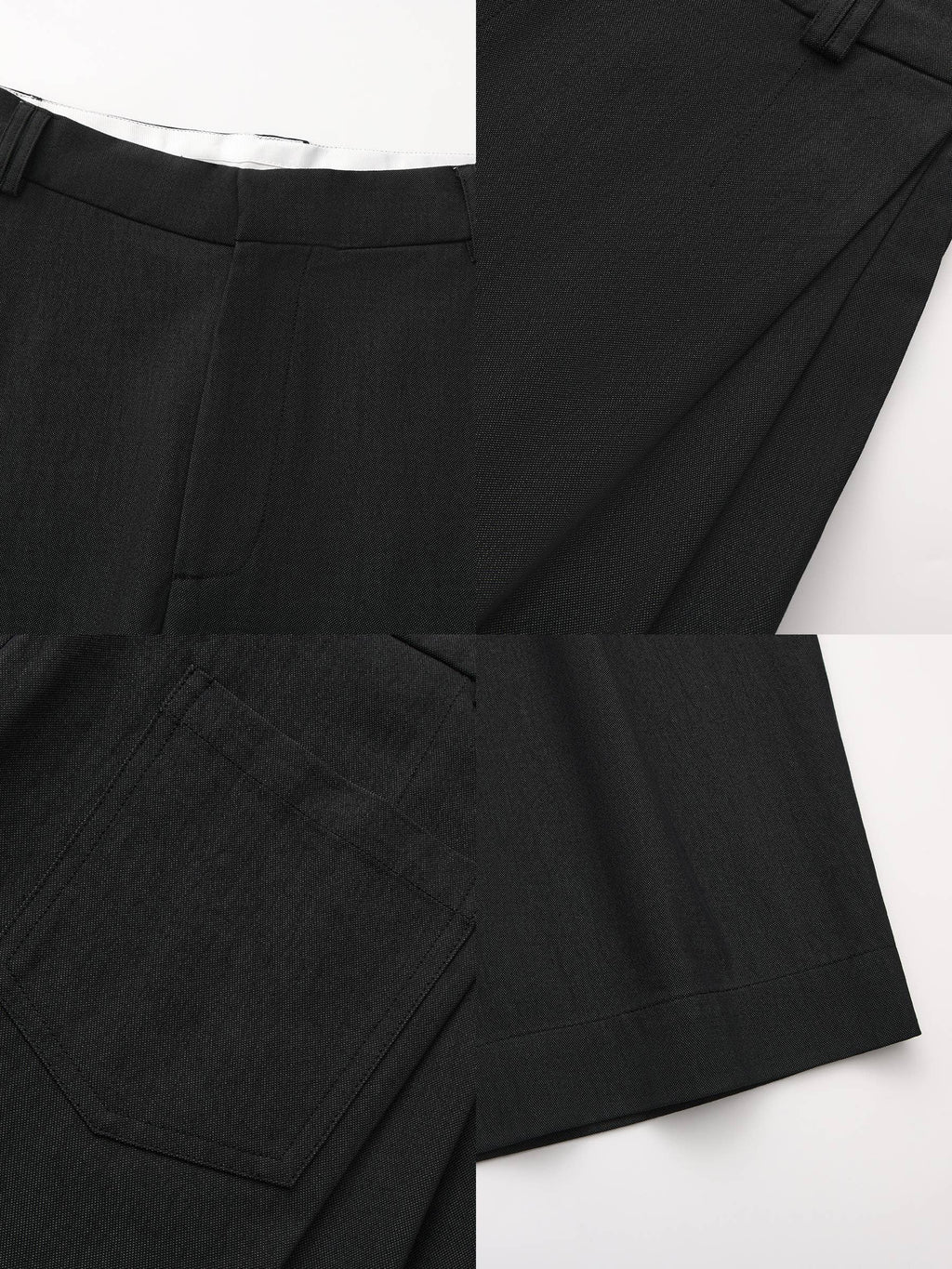 Wide-Leg Tapered Tailored Trousers