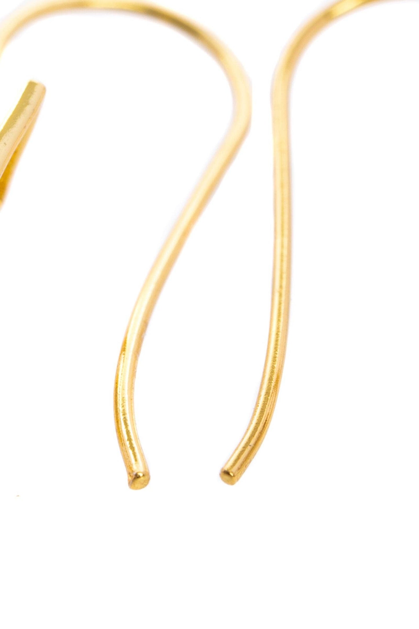 Triangle Open Frame Gemstone Earrings