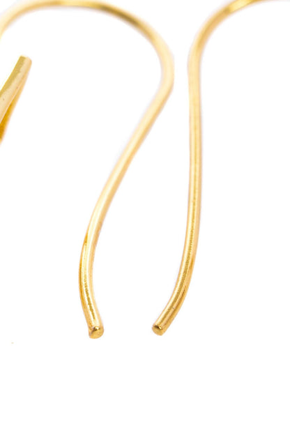 Triangle Open Frame Gemstone Earrings
