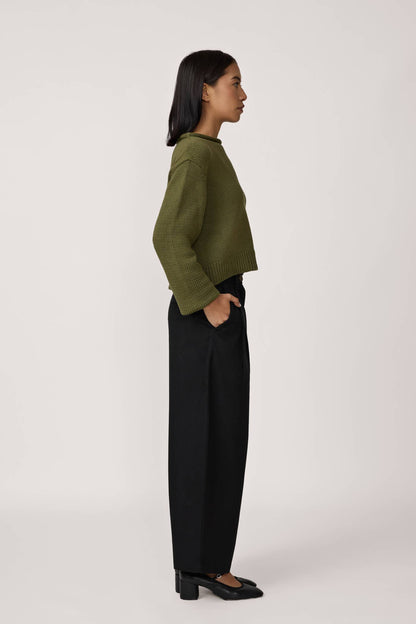 Mare Rolled Neck Sweater - Olive