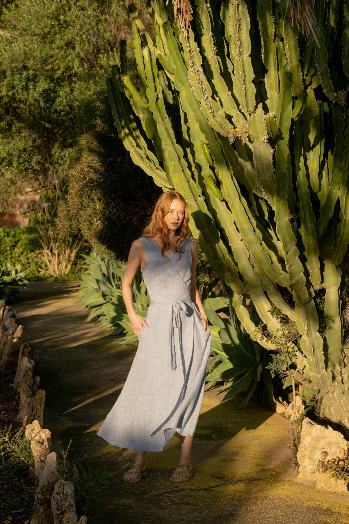 Nevada  Dress en Light Chambray