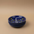 Soapstone Blue Dish with Yellow Flower Accents