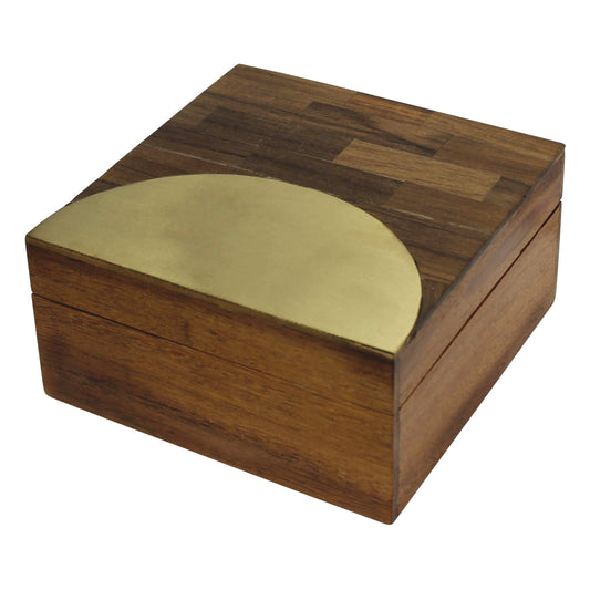 Box, Teak & Brass