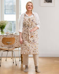 Linen Bib In in Botanical Print