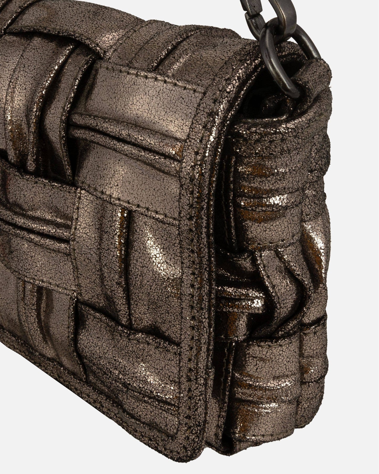 Dries | Metallic Leather Crossbody Bag