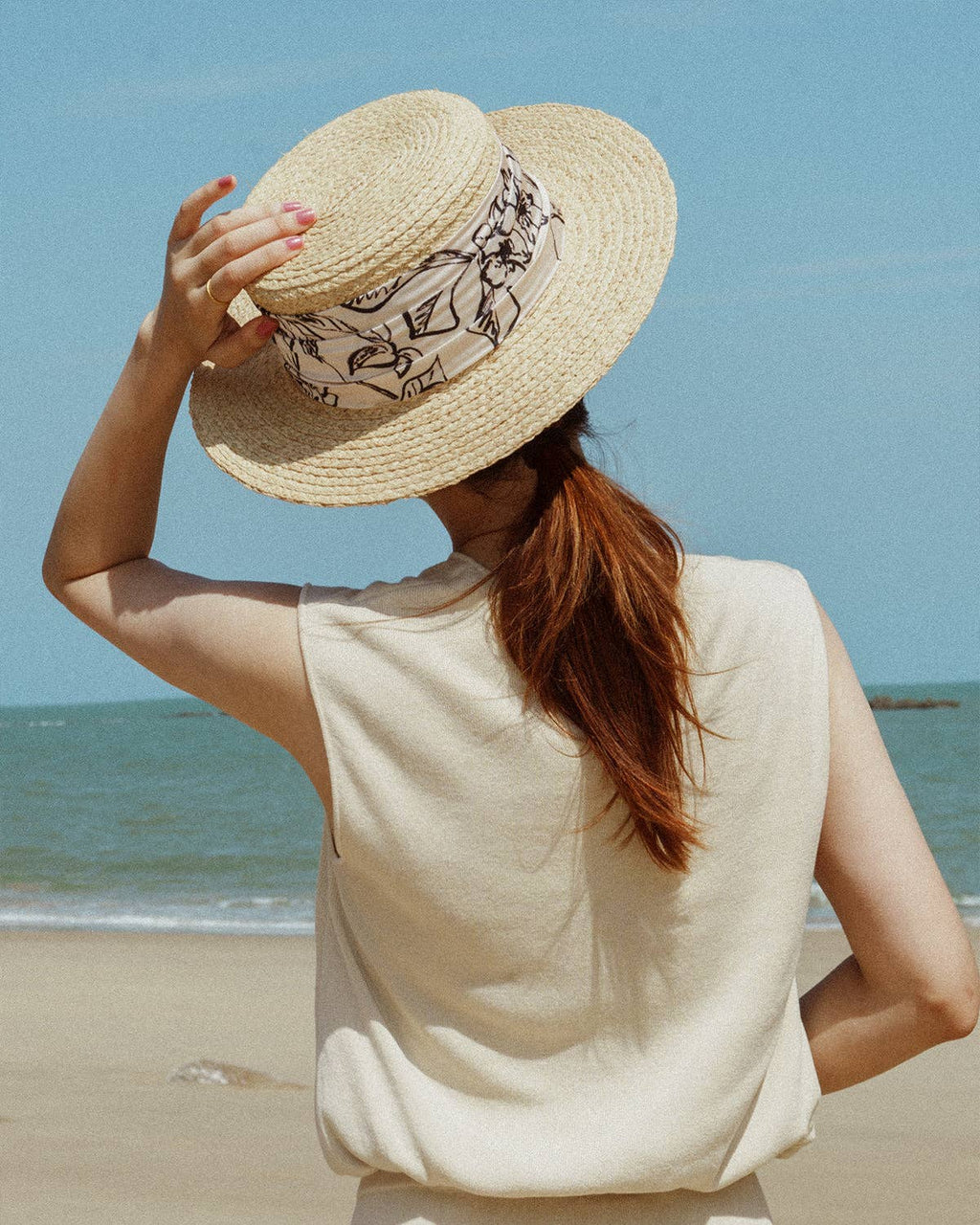 Island Sun Hat with Ribbon Band