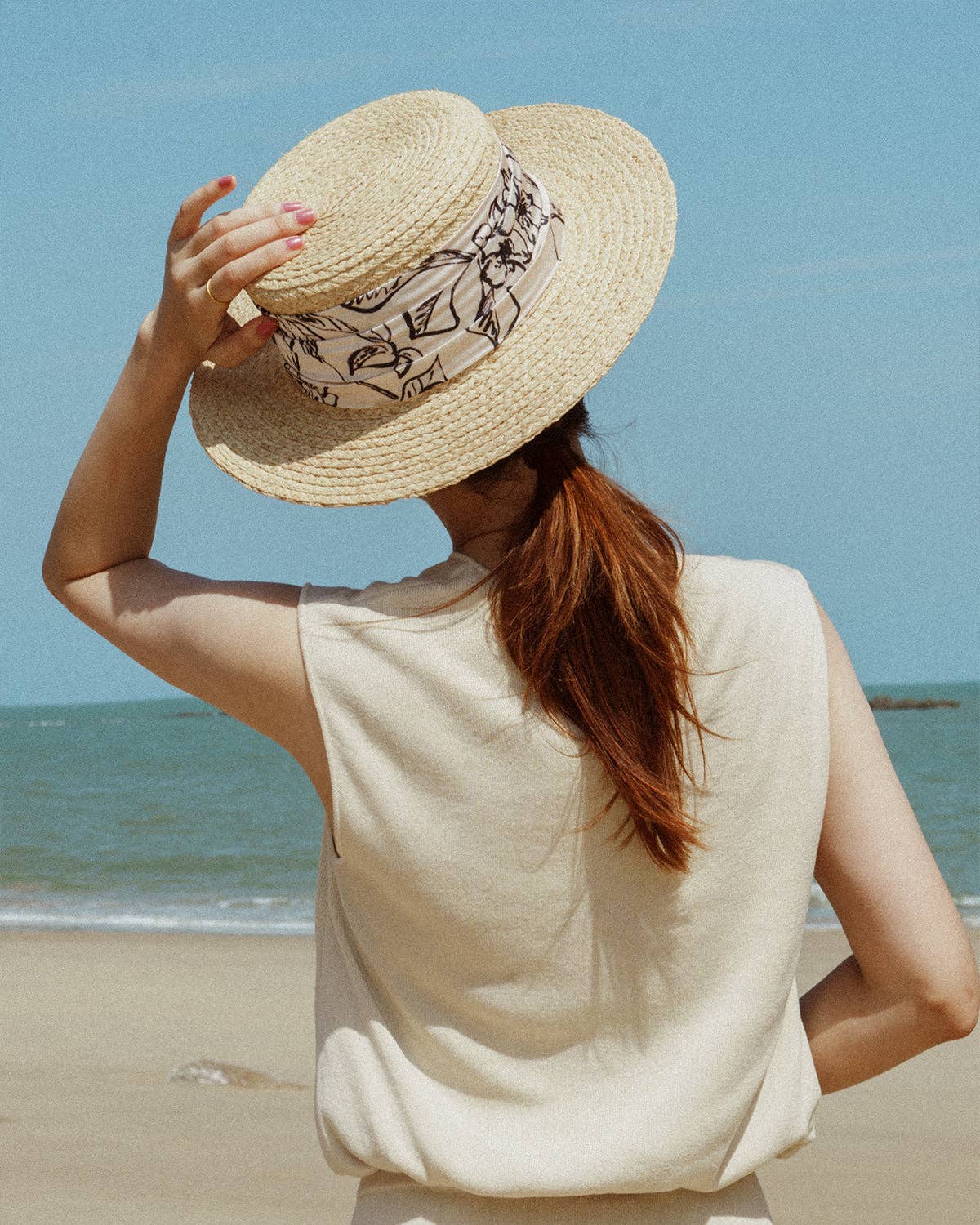 Island Sun Hat with Ribbon Band
