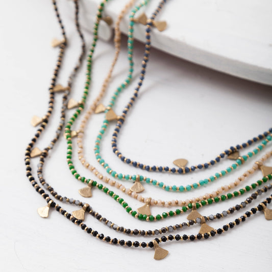 Beaded Fan Necklace