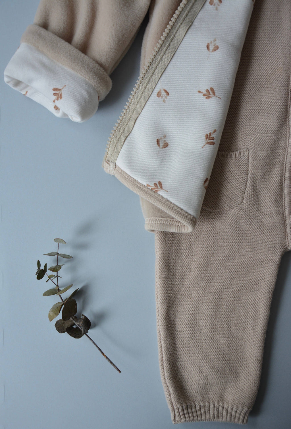 Beige Knit Jumpsuit