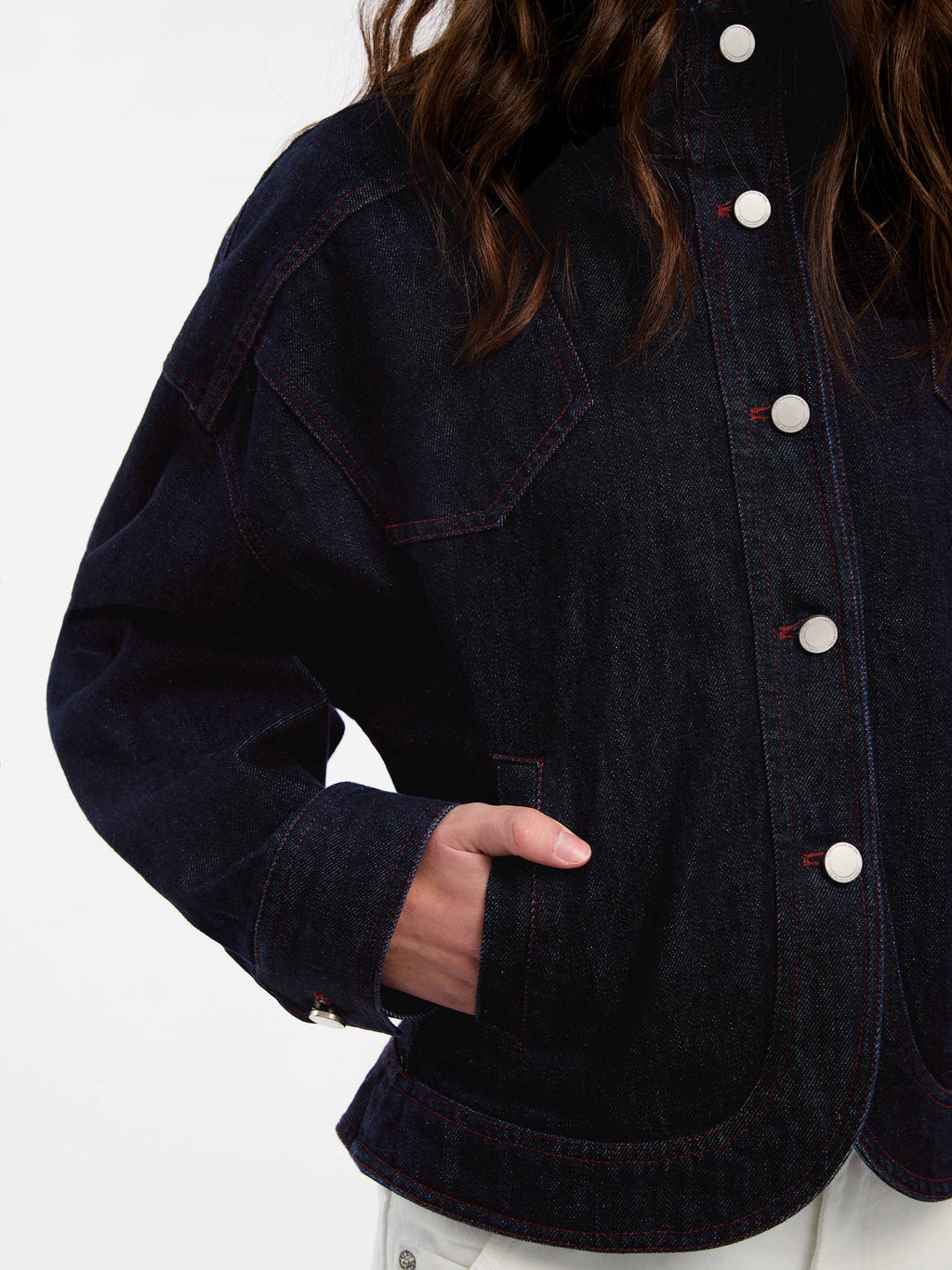 Fitted Stand Collar  Jacket