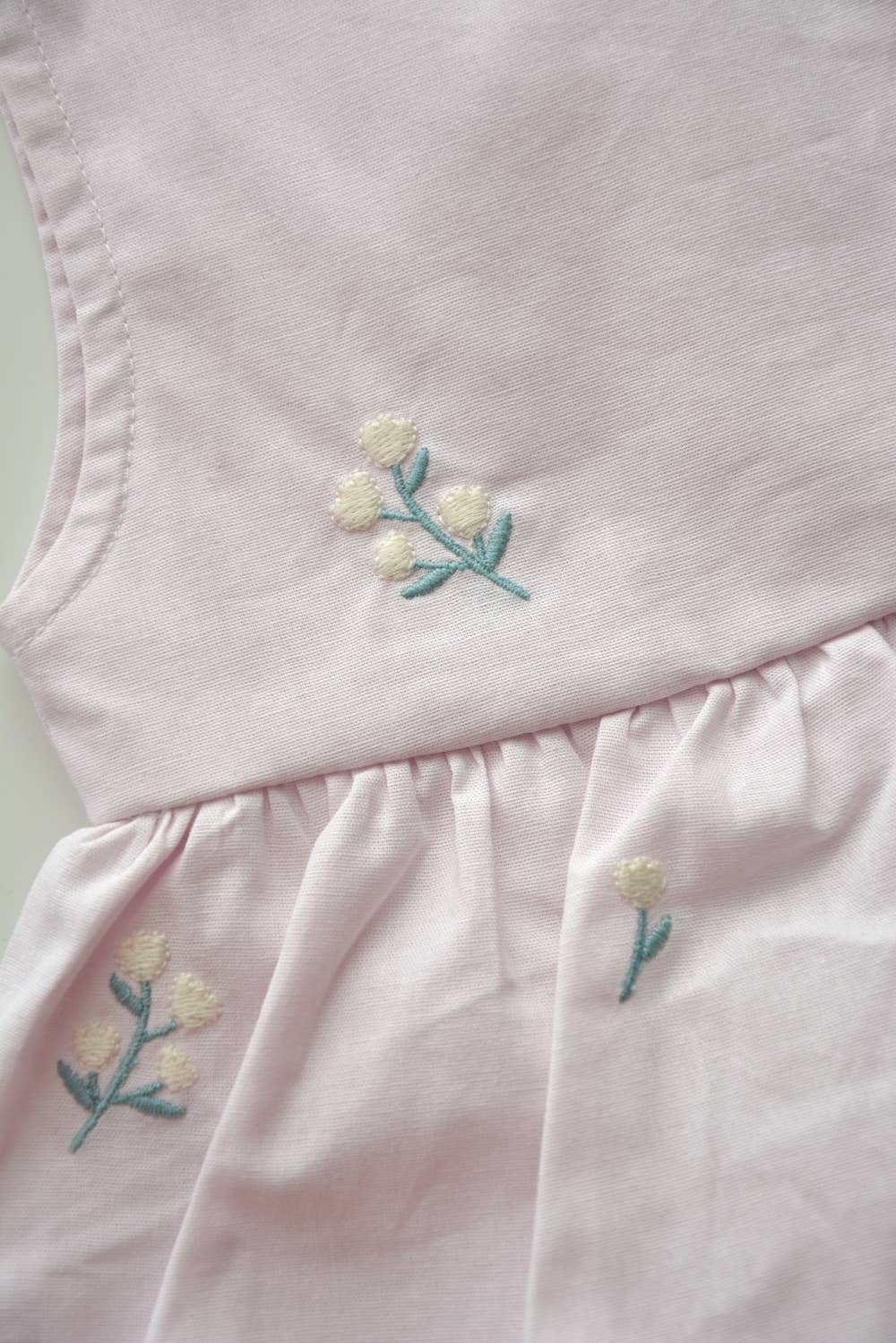 Baby Flower Embroidered Romper 100% Cotton OEKO-TEX