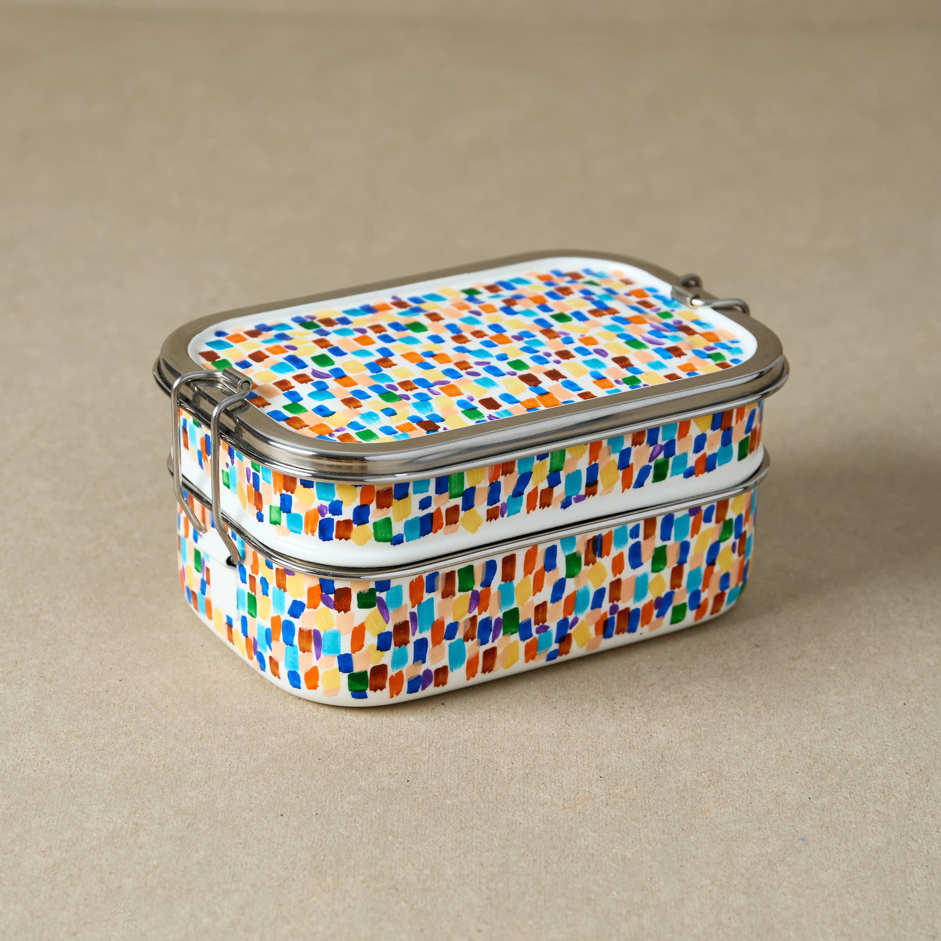 Limited Edition  Hand-Painted Tiffin Box