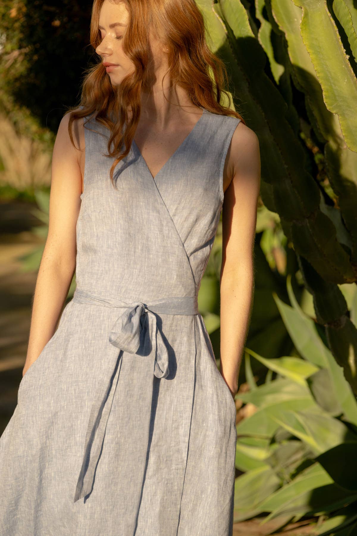 Nevada  Dress en Light Chambray