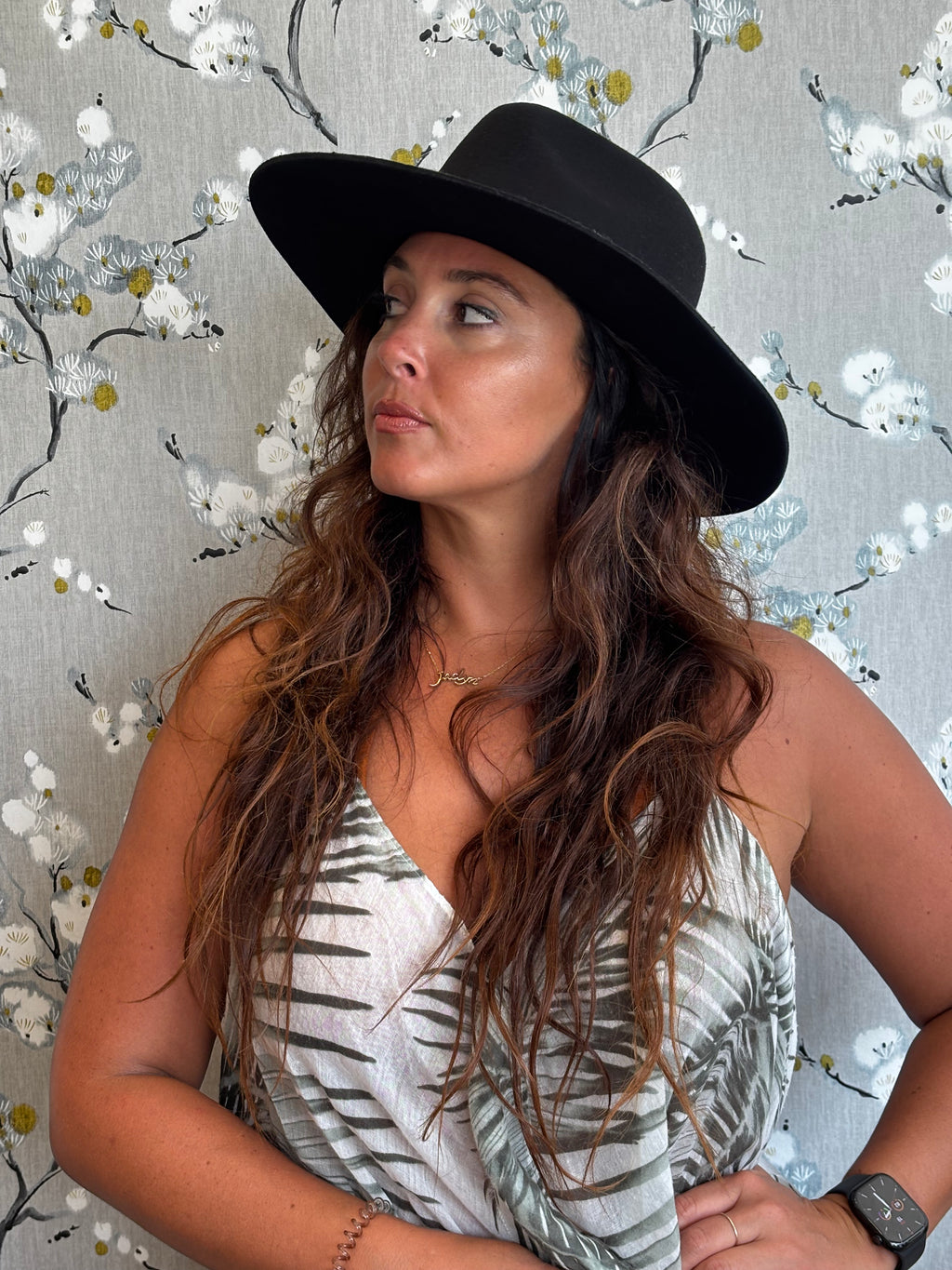 Western Flat Brim Wool Stiff Fedora