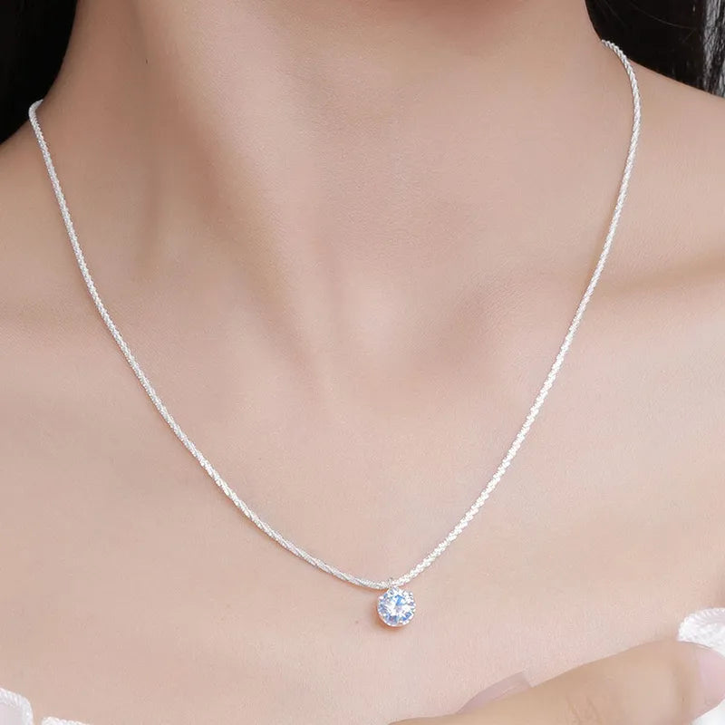 Silver  925 and Moissanite Necklace