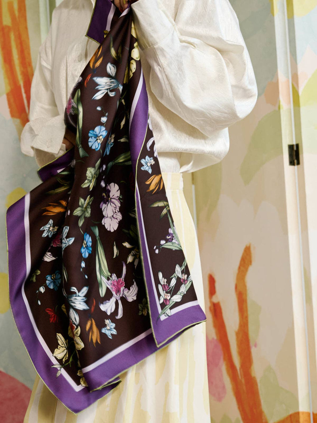 "Orchid Symphony" Silk Wrap