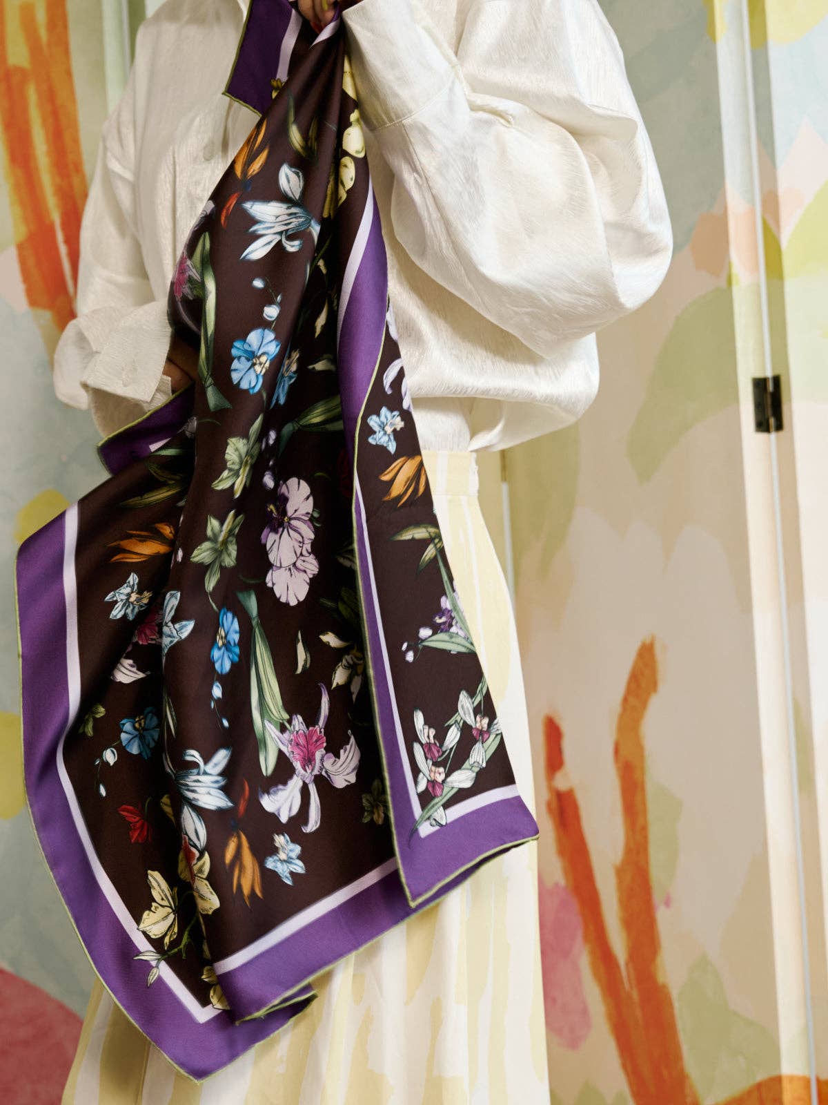 "Orchid Symphony" Silk Wrap