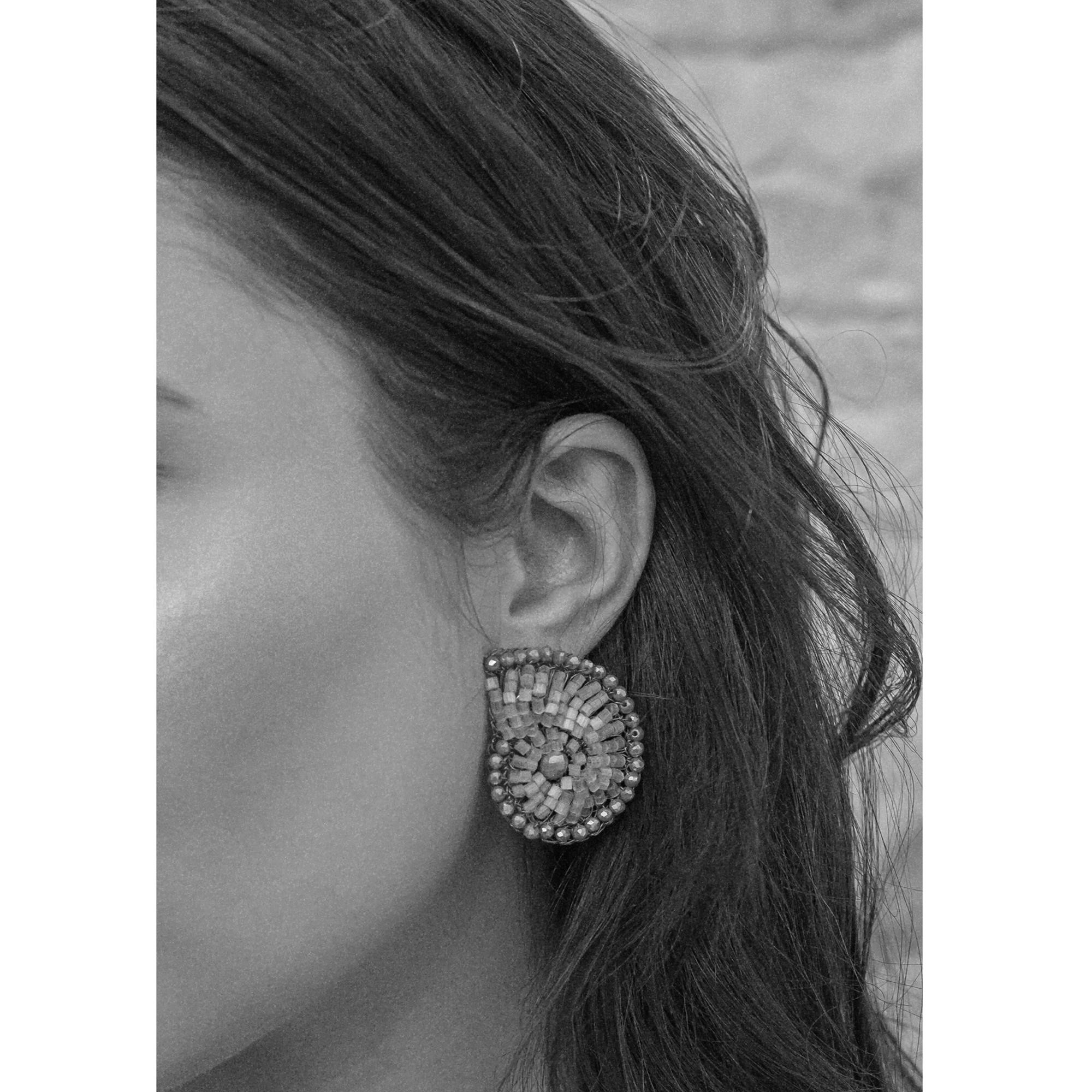 Sunrise Mix Triton Post Handmade Crochet Earrings