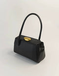 Lizard Grain Texture Leather Shoulder Box Bag 