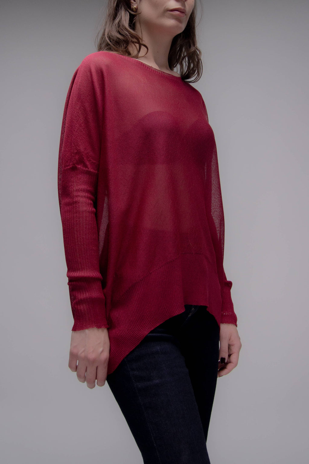 Maxi Sheer Knit Pullover