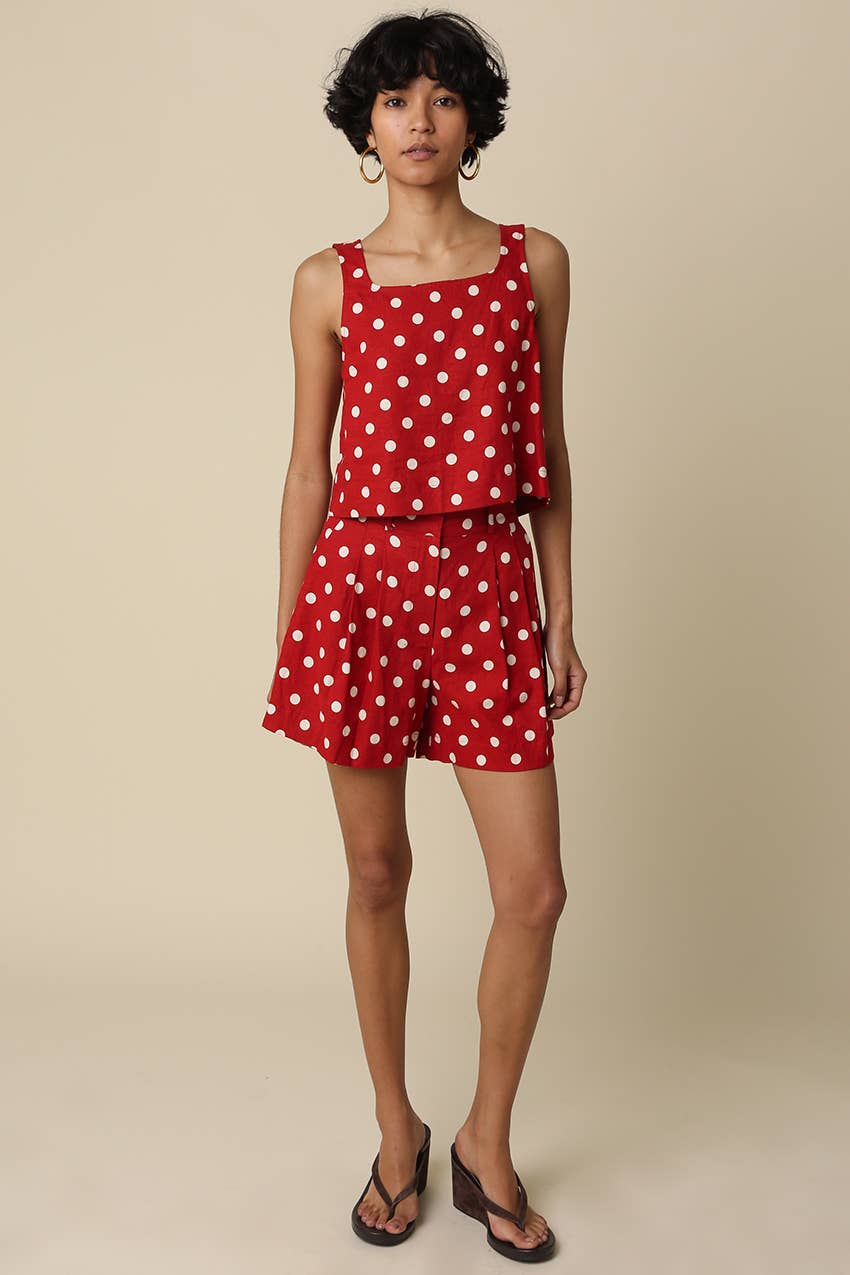 Briselle Polka Dot Tailored Shorts