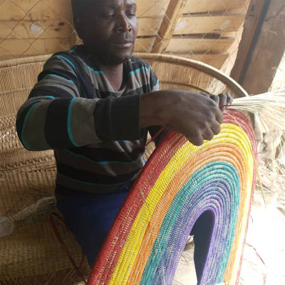 Large Rainbow Palm Wall Sculpture