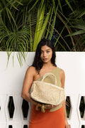 Clipa (XXL) Tote bag Beach bag Raffia Straw