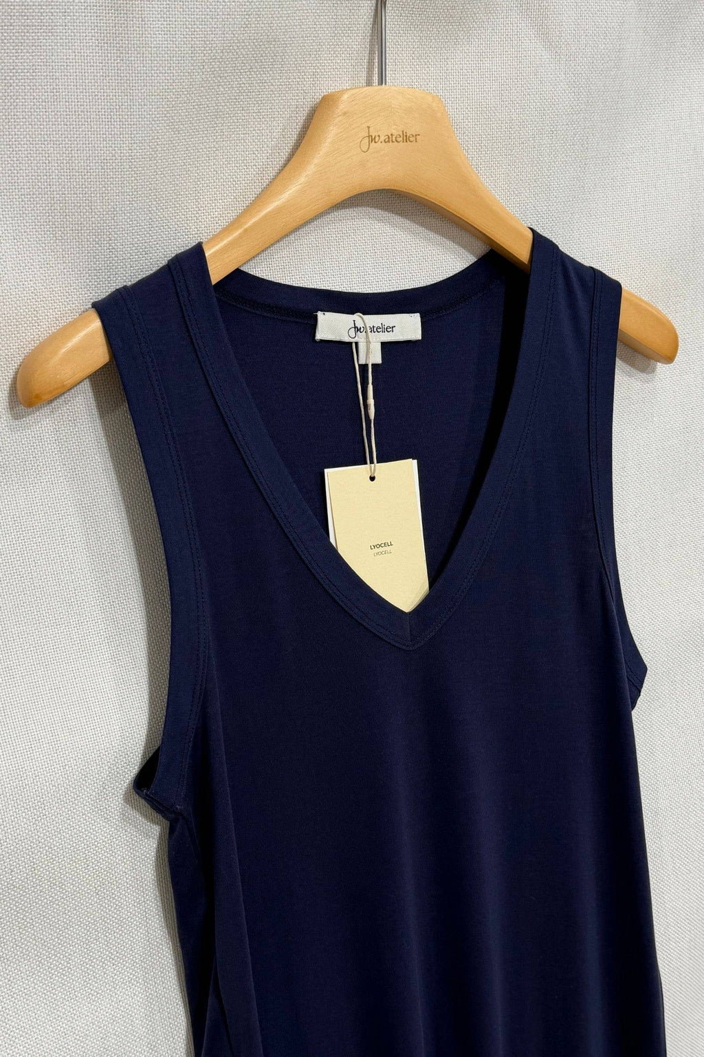 100% lyocell V-neck tank top