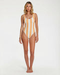 Cabana Stripe One-Piece in Orange Pop