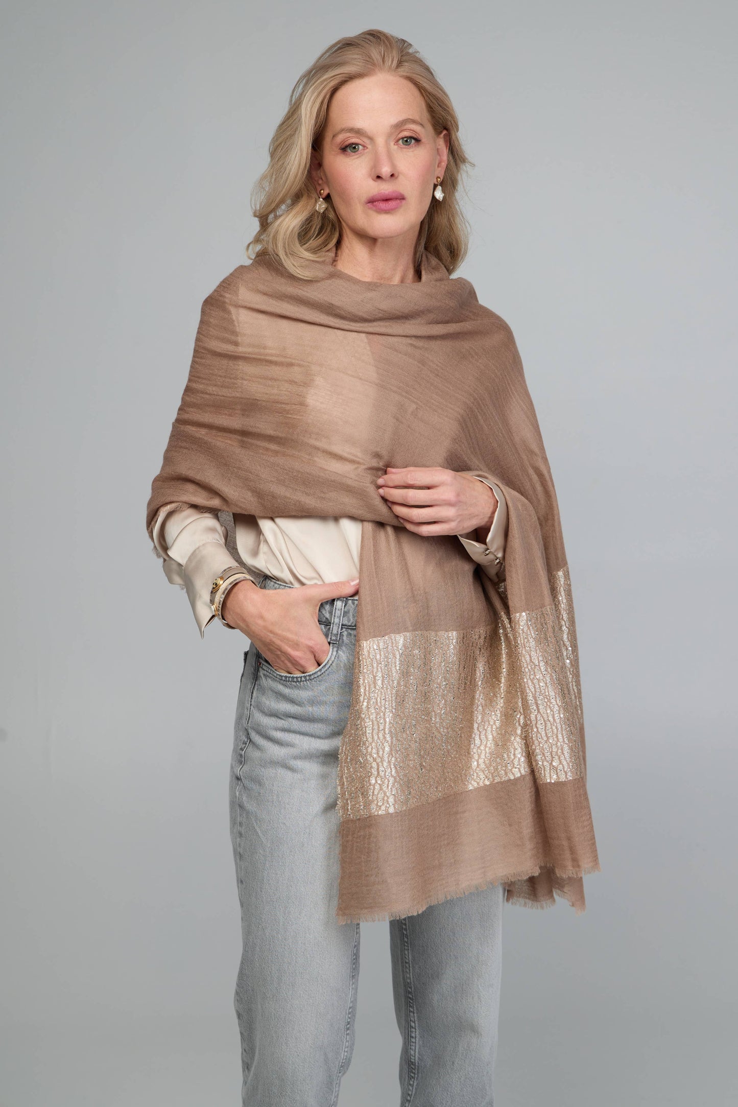 Embellished Cashmere Wrap