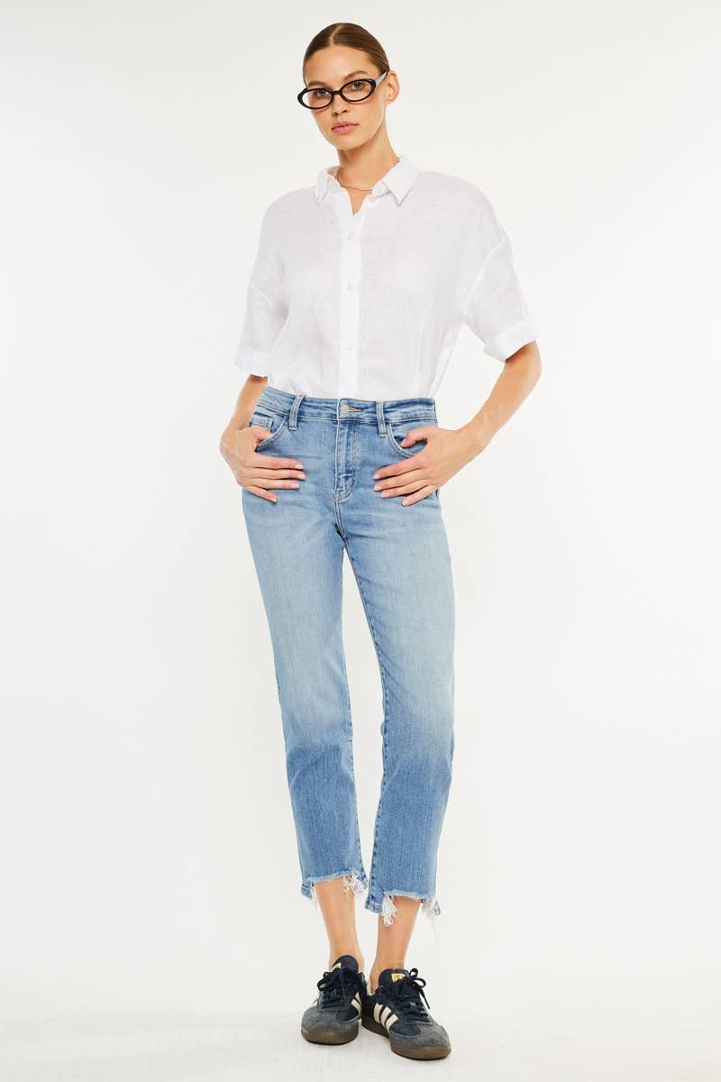 HIGH RISE SLIM CROP STRAIGHT-KC20049M