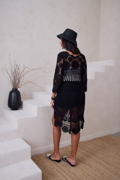 High Low Crochet Cover Up