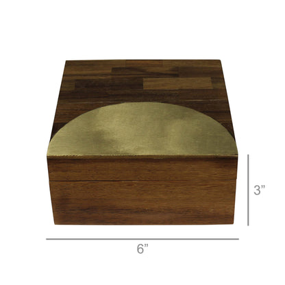 Box, Teak & Brass