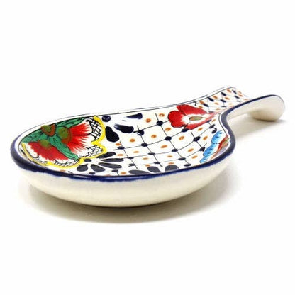 Encantada Handmade Pottery Spoon Rest, Navy