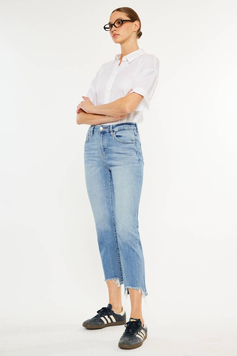 HIGH RISE SLIM CROP STRAIGHT-KC20049M