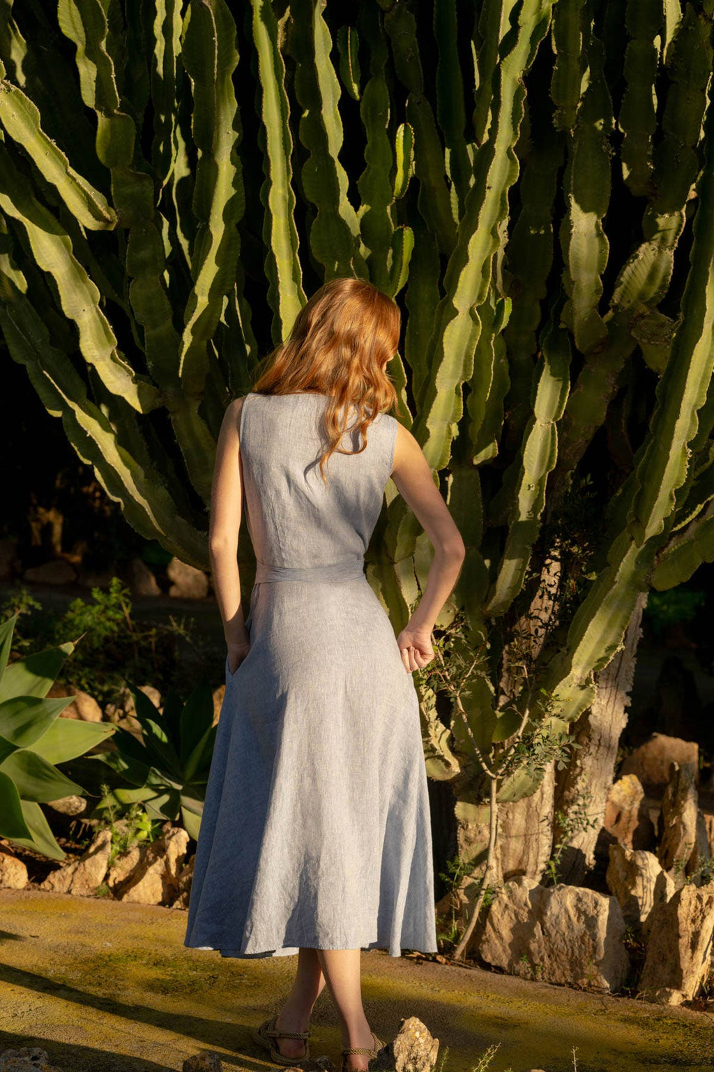 Nevada  Dress en Light Chambray