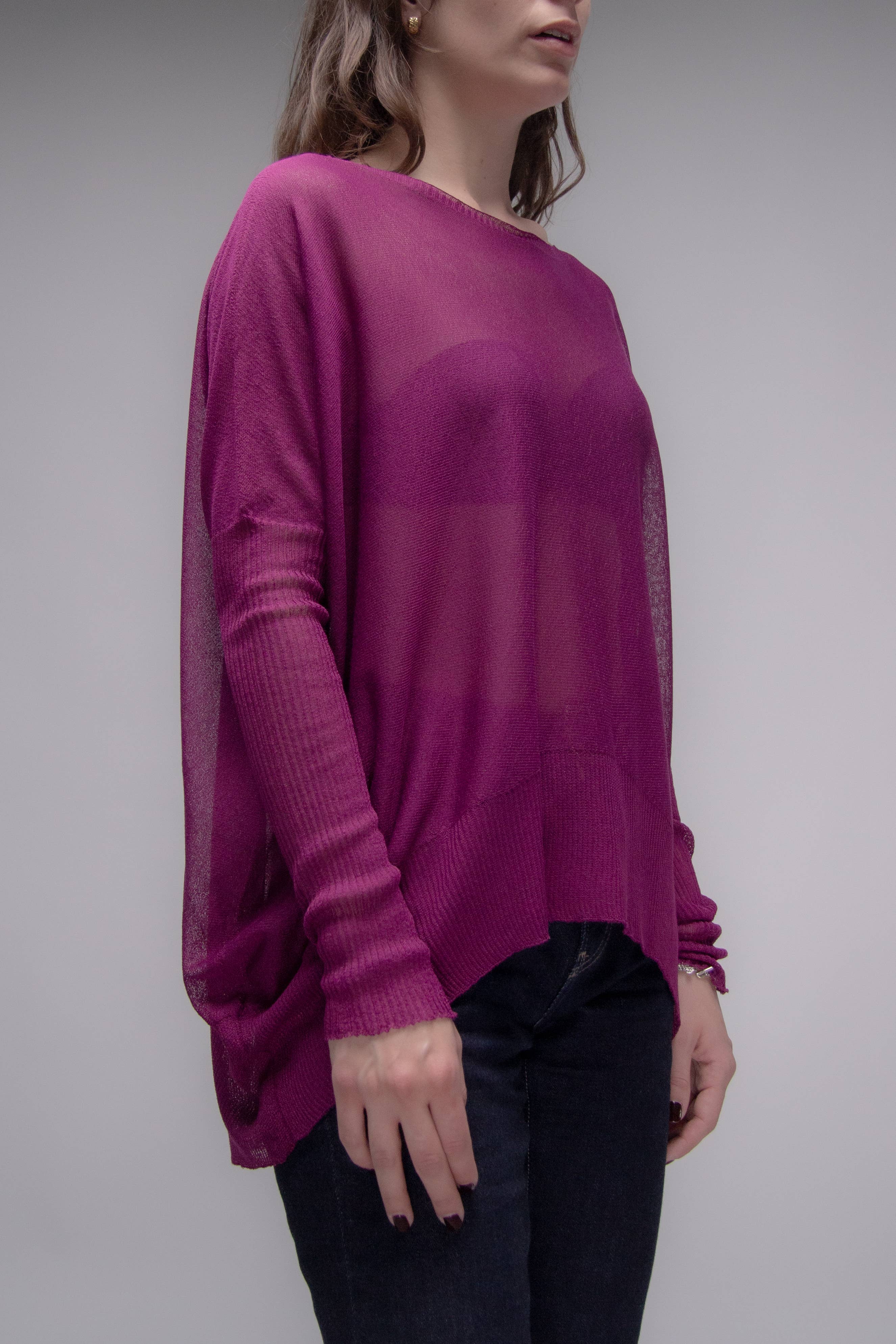 Maxi Sheer Knit Pullover