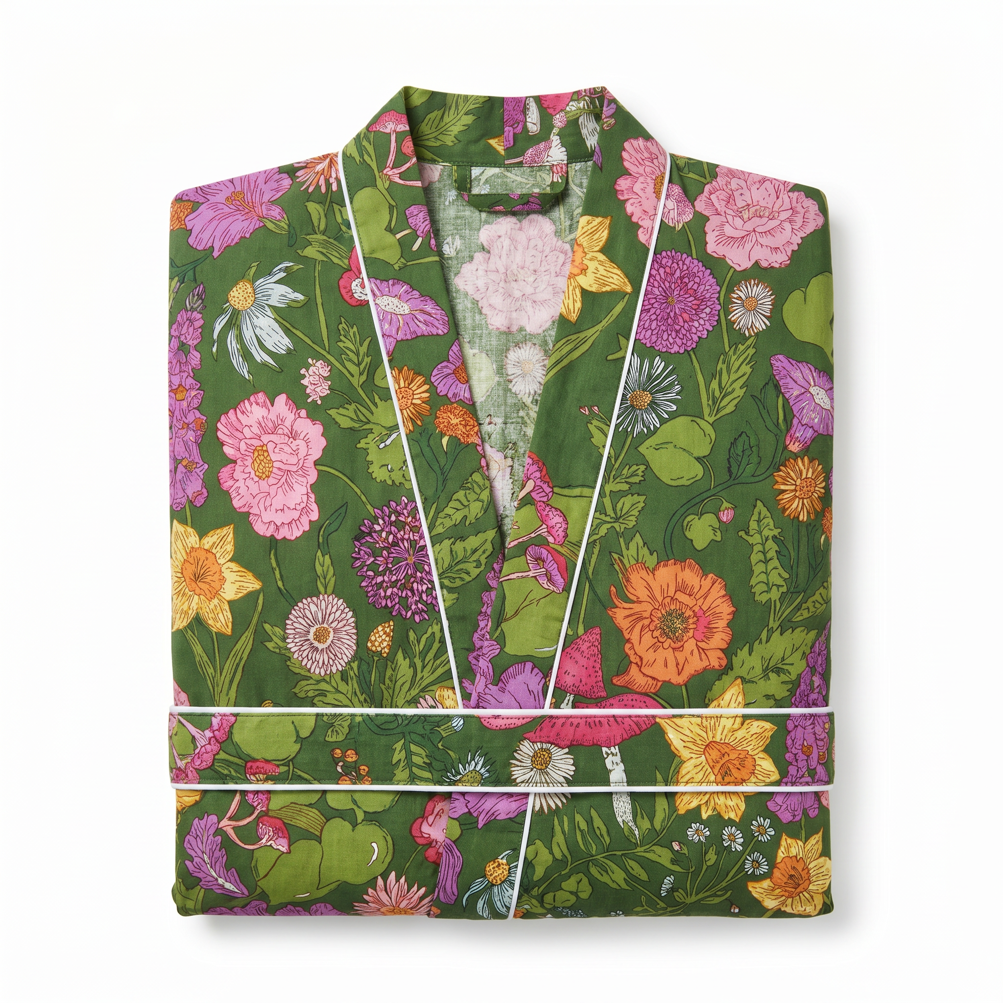 Mystical Green Cotton Robe