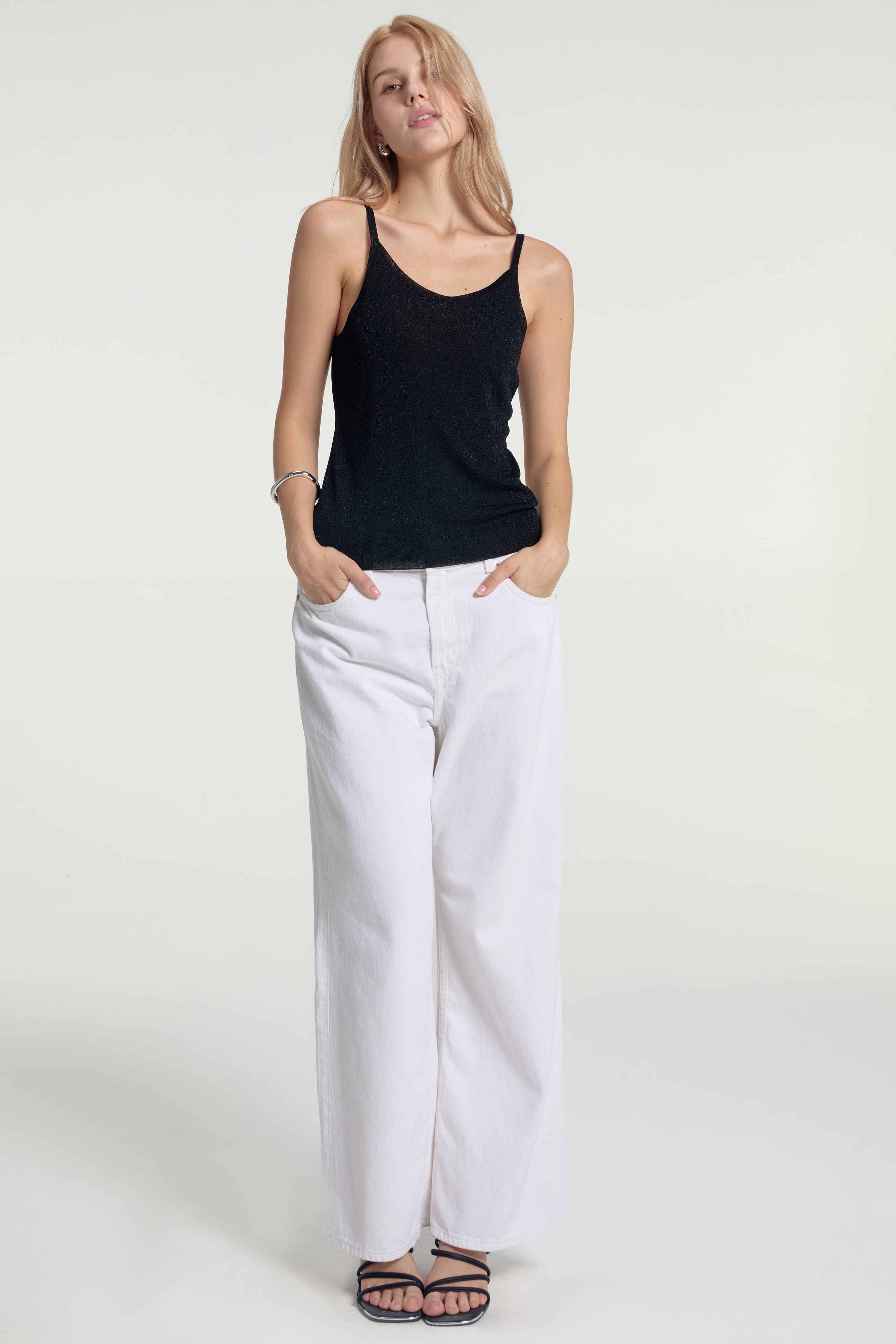 Shimmer Sheer Knit Tank