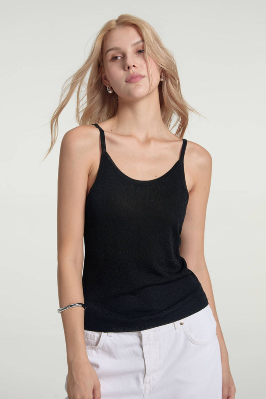 Shimmer Sheer Knit Tank