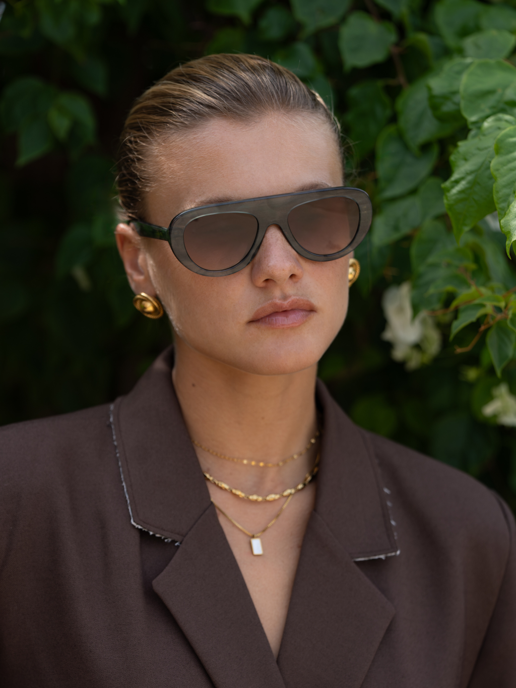 Jetsetter Acetate Unisex Aviator Sunglasses