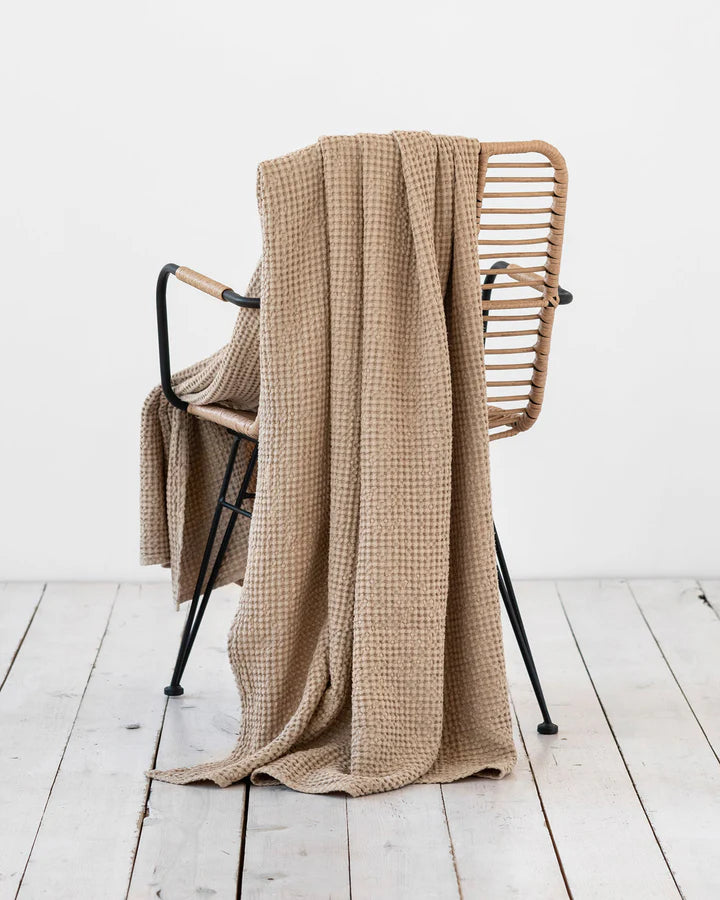 Linen Waffle Throw