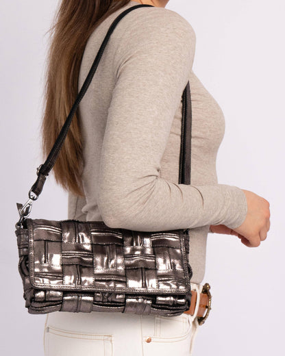 Dries | Metallic Leather Crossbody Bag